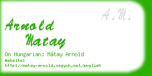 arnold matay business card